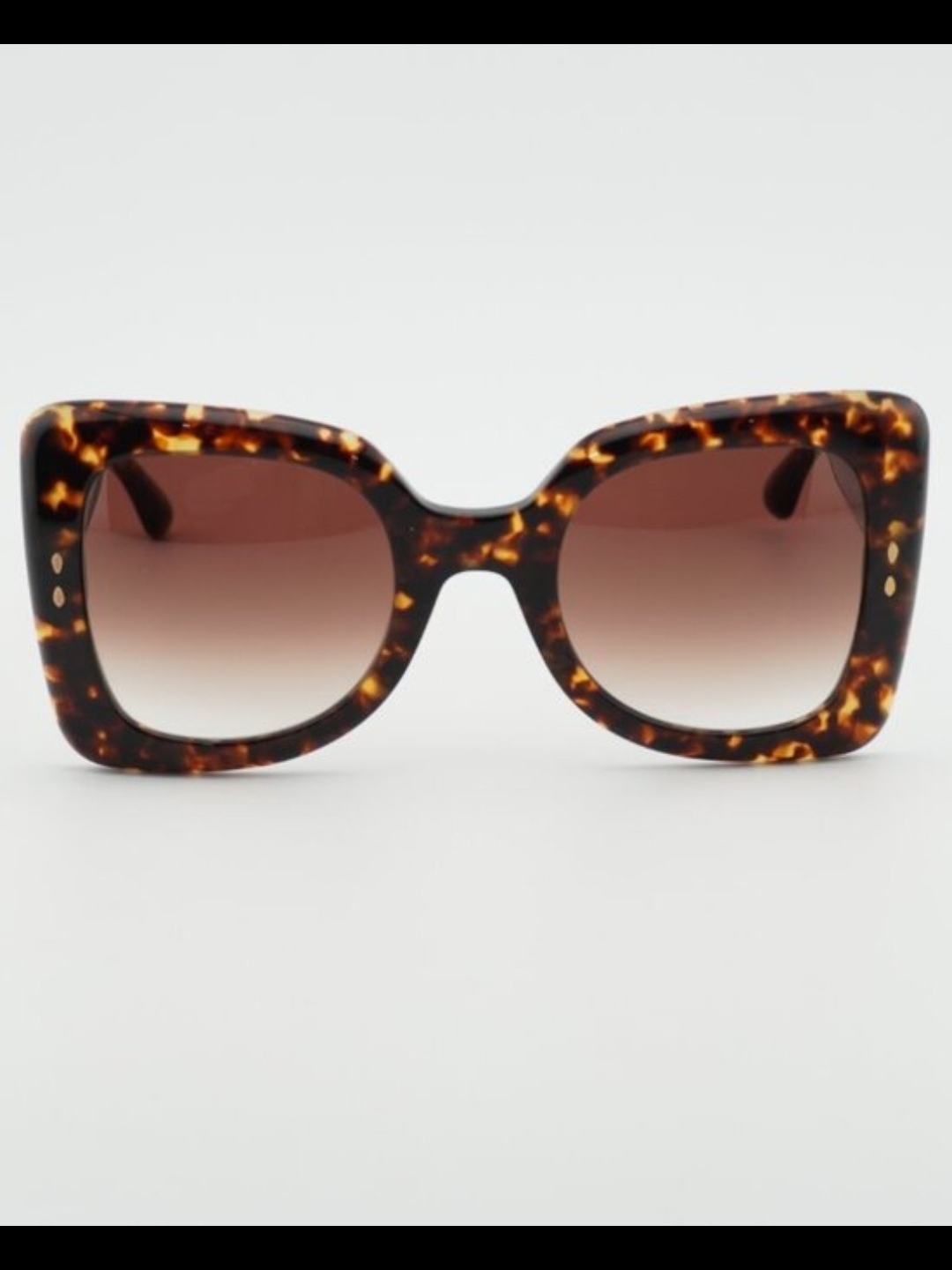 Isabel Marant Tortoiseshell Square Sunglasses - Brown Gradient Lenses